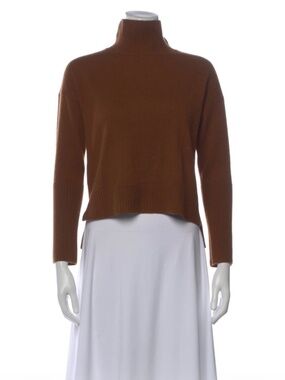 Naadam Brown Cashmere Funnel Neck Sweater
